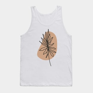 Modern Minimalist Simple Abstract Pastel Pink Flower Art Tank Top